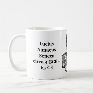 Senecas citat om litteratur och död kaffemugg