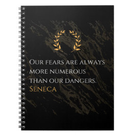 Senecas insight: Rädslan jämfört med verkliga faro Anteckningsbok