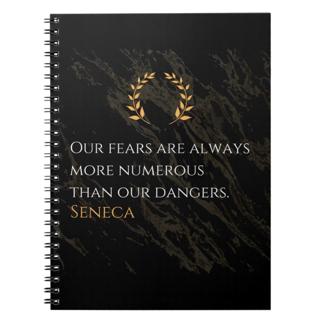 Senecas insight: Rädslan jämfört med verkliga faro Anteckningsbok (Framsidan)
