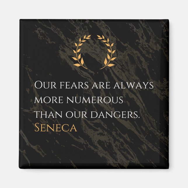 Senecas insight: Rädslan jämfört med verkliga faro Magnet (Framsidan)