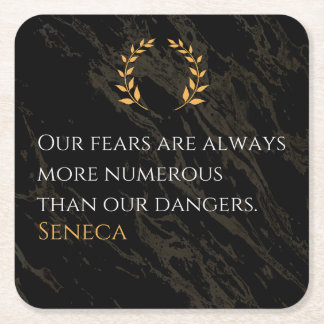 Senecas insight: Rädslan jämfört med verkliga faro Underlägg Papper Kvadrat