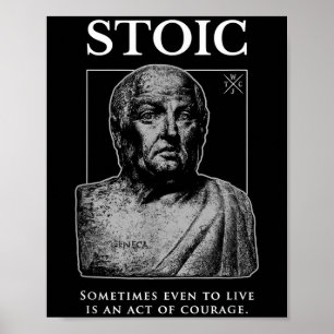 Senecas "kursåtgärd"-Stoicism-citat Poster