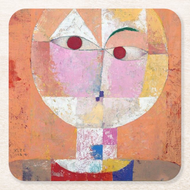 Senecio Paul Klee Underlägg Papper Kvadrat (Framsidan)