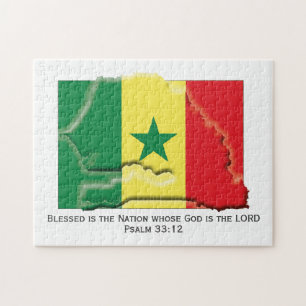 SENEGAL Blad nation SENEGALESE FLAGGA Pussel