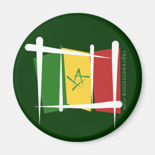 Senegal borstar flagga magnet