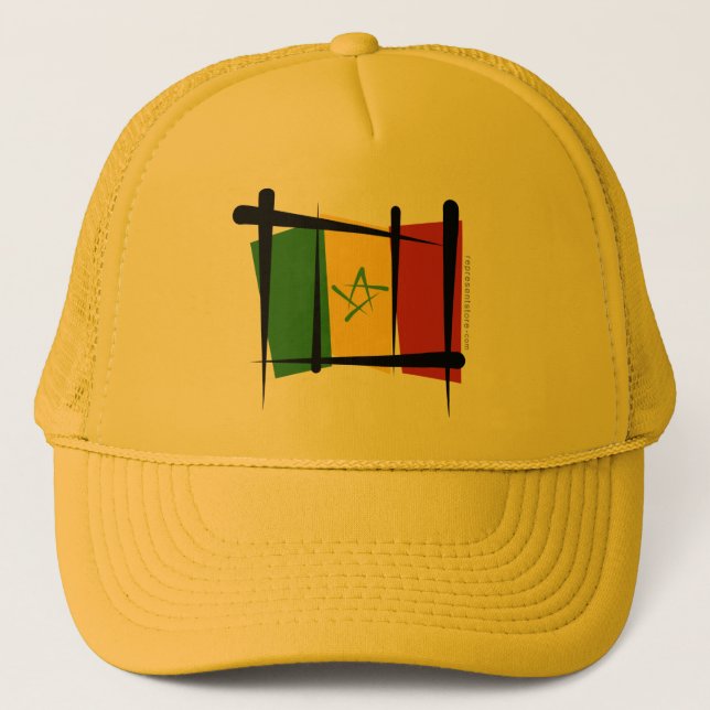 Senegal borstar flagga truckerkeps (Framsida)