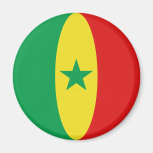 Senegal Fisheye Flagga Magnet
