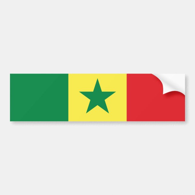 Senegal Flag Bildekal (Framsidan)