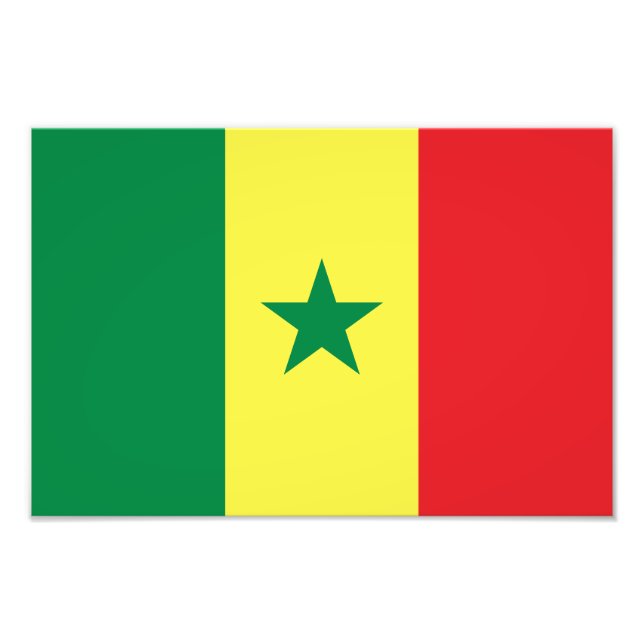 Senegal Flag Fototryck (Framsidan)