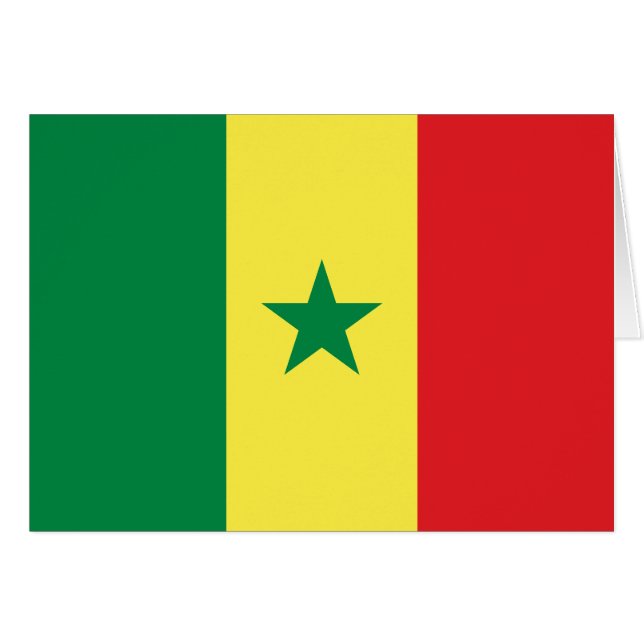 Senegal Flag Hälsningskort (Framsidan Horizontal)