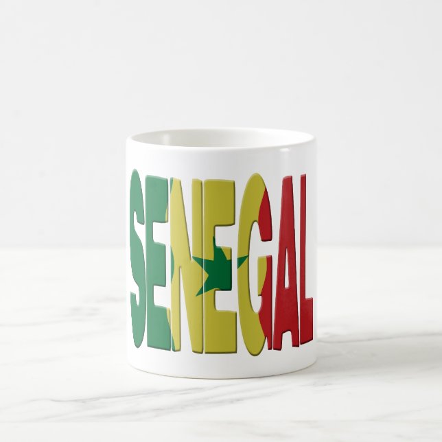 Senegal flag kaffemugg (Center)