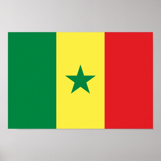 Senegal Flag Poster (Framsidan)