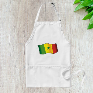 Senegal Flag Senegalesisk Stolthet Grön Gul Röd Förkläde