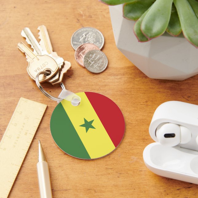 Senegal flaga nyckelring (Skrivbord)