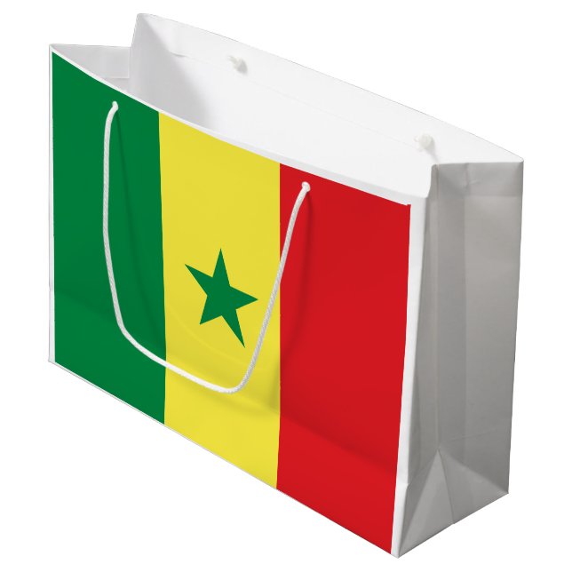 Senegal flagga (Framsidan Vinklad)