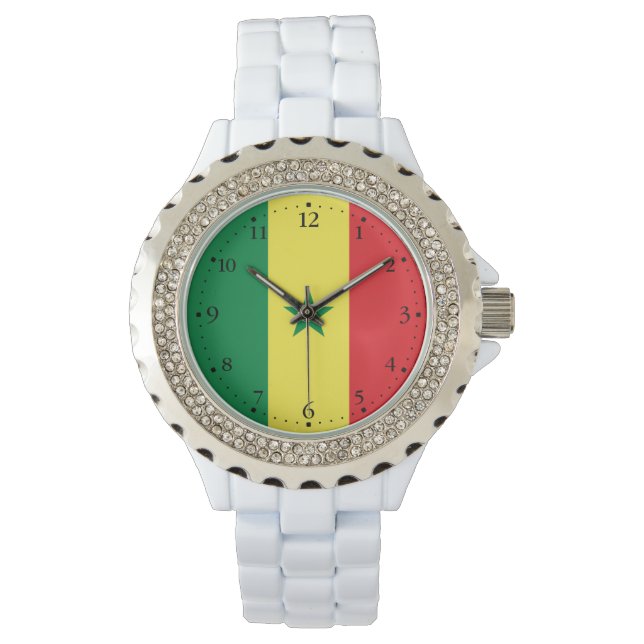 Senegal flagga armbandsur (Framsida)