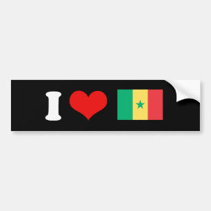 Senegal flagga bildekal