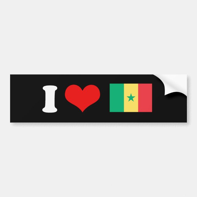 Senegal flagga bildekal (Framsidan)