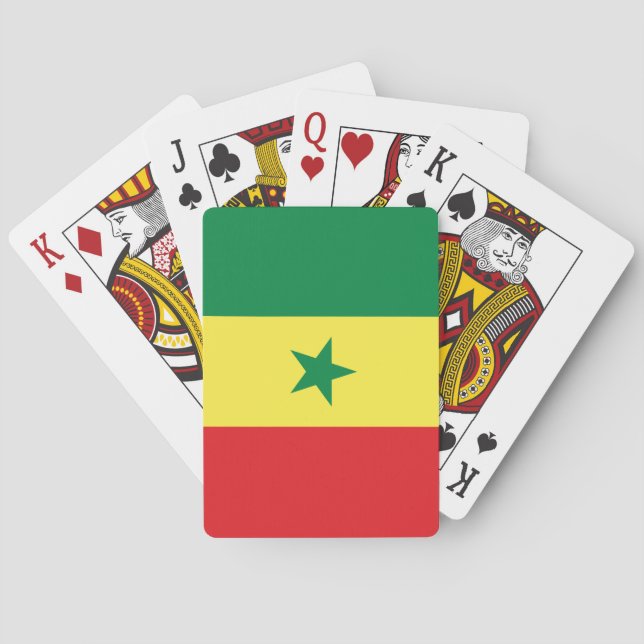 Senegal flagga casinokort (Baksidan)
