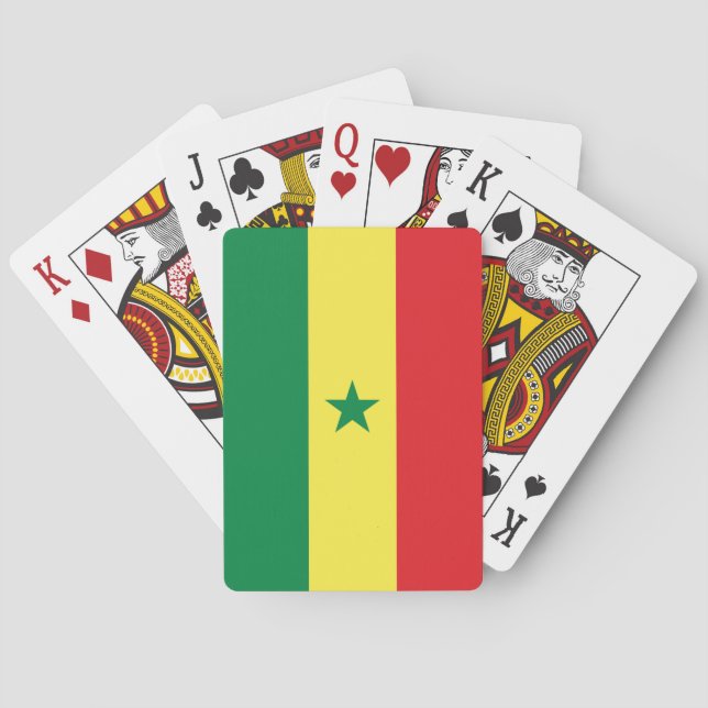 Senegal flagga casinokort (Baksidan)