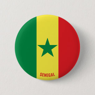 Senegal Flagga Charming Patriotic Knapp