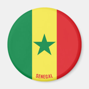 Senegal Flagga Charming Patriotic Magnet