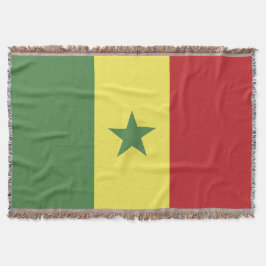 Senegal flagga filt