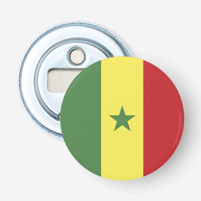 Senegal flagga flasköppnare (Framsidan)