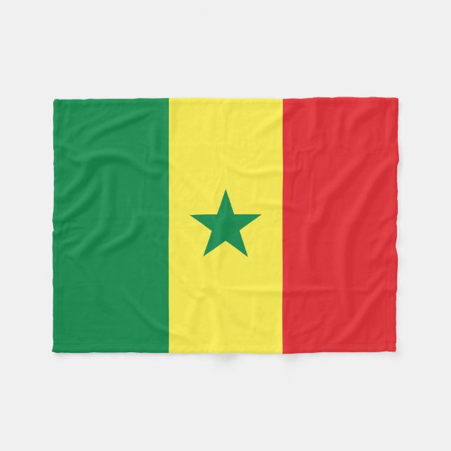 Senegal flagga fleecefilt (Framsidan (Horisontell))