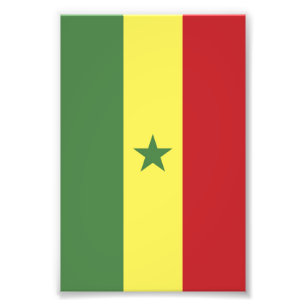 Senegal flagga fototryck