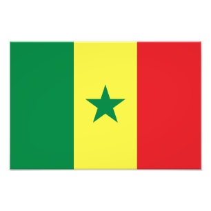 Senegal flagga fototryck