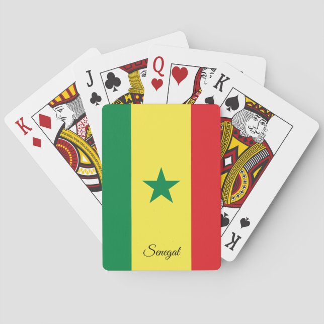 Senegal Flagga Games, Senegals betalkort Casinokort (Baksidan)