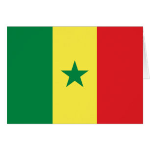 Senegal flagga hälsningskort