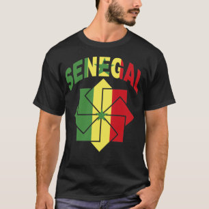 Senegal Flagga har klippt inuti ett ornament T Shirt