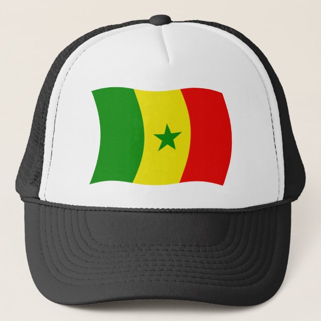 Senegal Flagga Hatt Keps (Framsida)