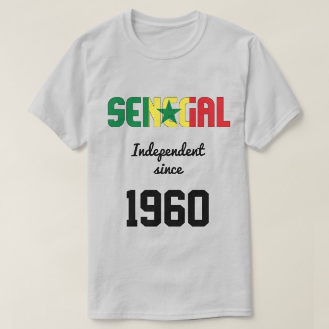 Senegal Flagga Independence Firande T Shirt (Design framsida)