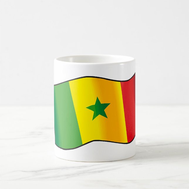 Senegal Flagga Kaffemugg (Skapare uppladdad)