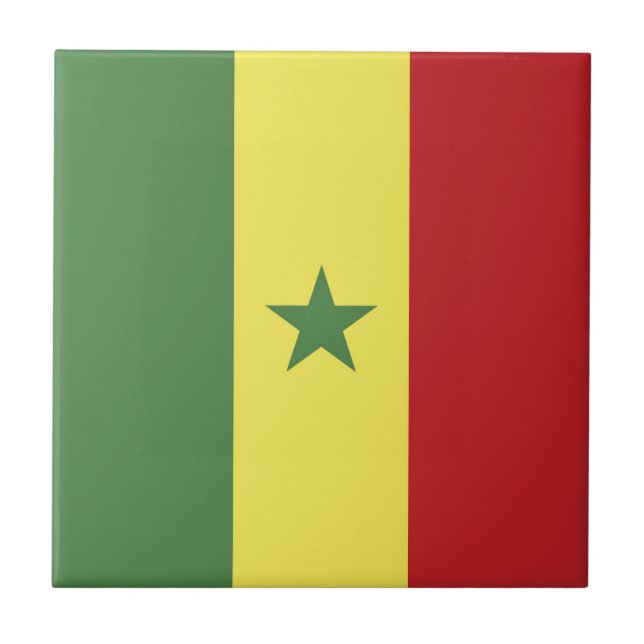 Senegal flagga kakelplatta (Framsidan)