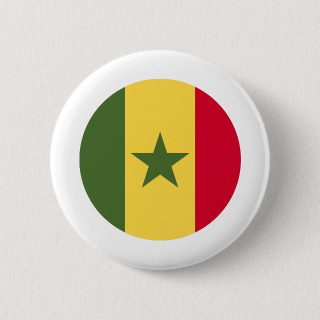 Senegal Flagga Knapp (Framsida)