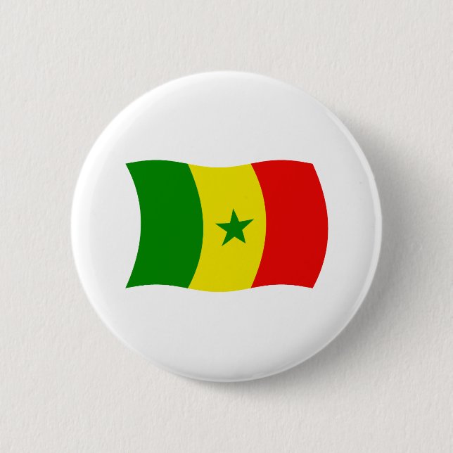 Senegal Flagga Knapp (Framsida)