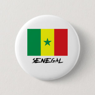 Senegal flagga knapp
