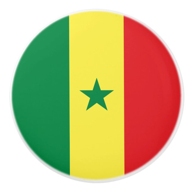 Senegal flagga knopp (Framsidan)