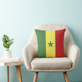 Senegal flagga kudde