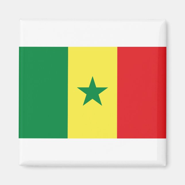 Senegal Flagga Magnet (Framsidan)