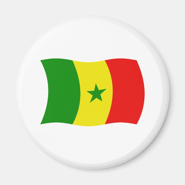 Senegal Flagga Magnet (Framsidan)