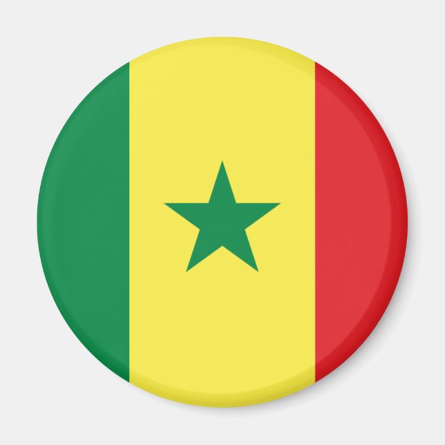 Senegal Flagga Magnet (Framsidan)