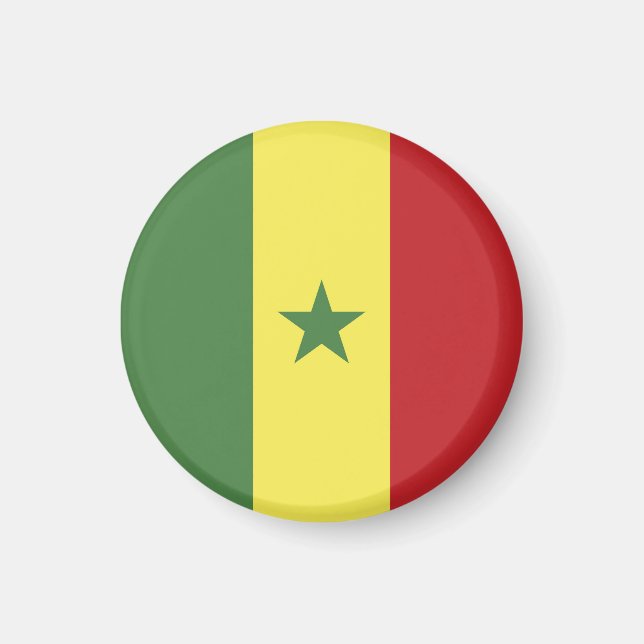 Senegal flagga magnet (Framsidan)