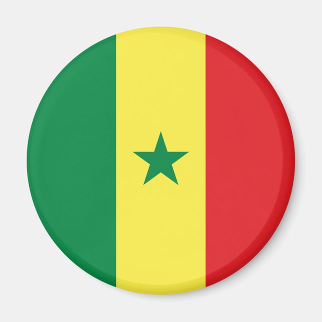 Senegal flagga magnet (Framsidan)
