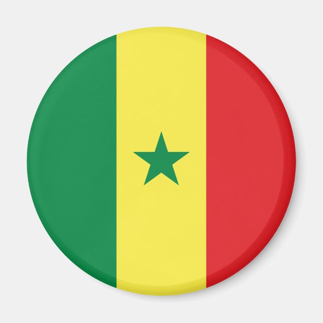 Senegal flagga magnet (Framsidan)