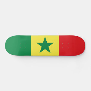 Senegal flagga mini skateboard bräda 18,5 cm